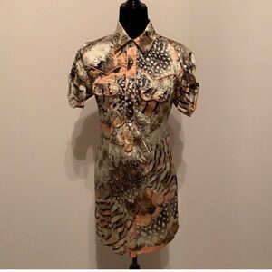 Roberto Cavalli Multicolor Patterned Dress